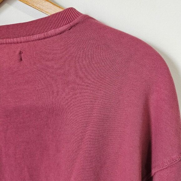 EUC SPIRITUAL GANGSTER MAUVE / DARK PINK RAW HEM LONGSLEEVES TOP SZ M - Picture 11 of 16